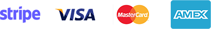 Moyens de paiement acceptés : Stripe, Visa, Mastercard et American Express