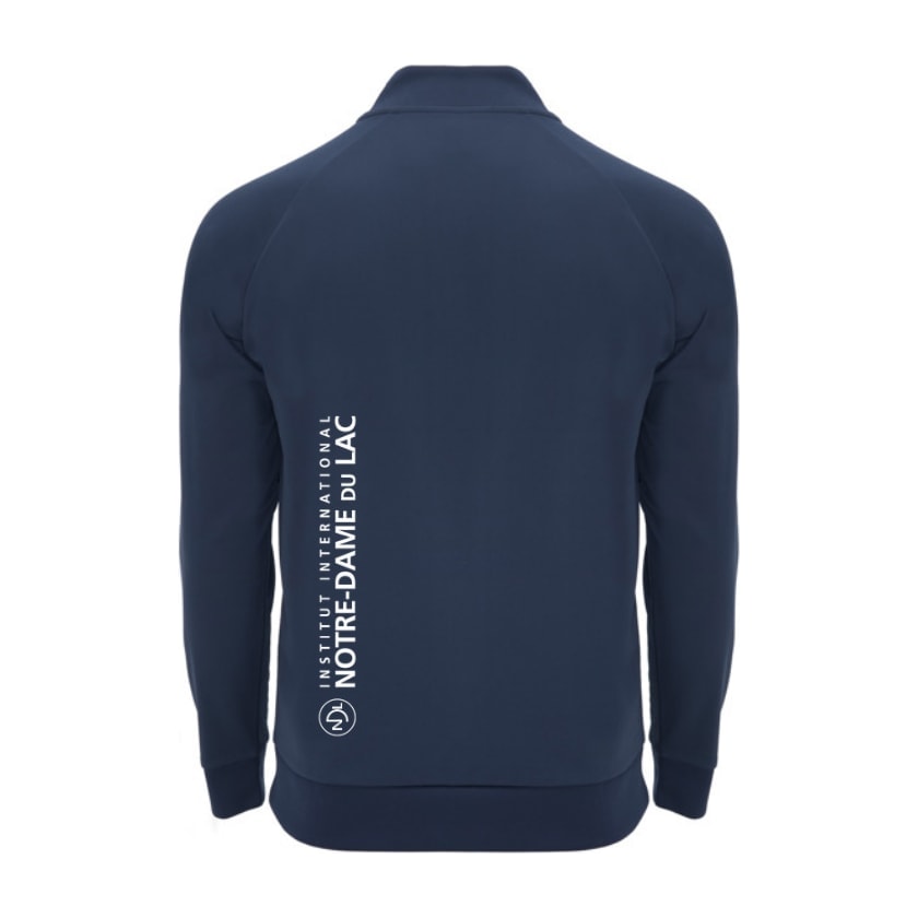 Sweatshirt technique brossé avec une manche raglan et un motif demi fermeture à glissière inversée avec un détail réfléchissant. Encolure avec biais à l'intérieur. Poignets avec ouverture pour le  (1).svg