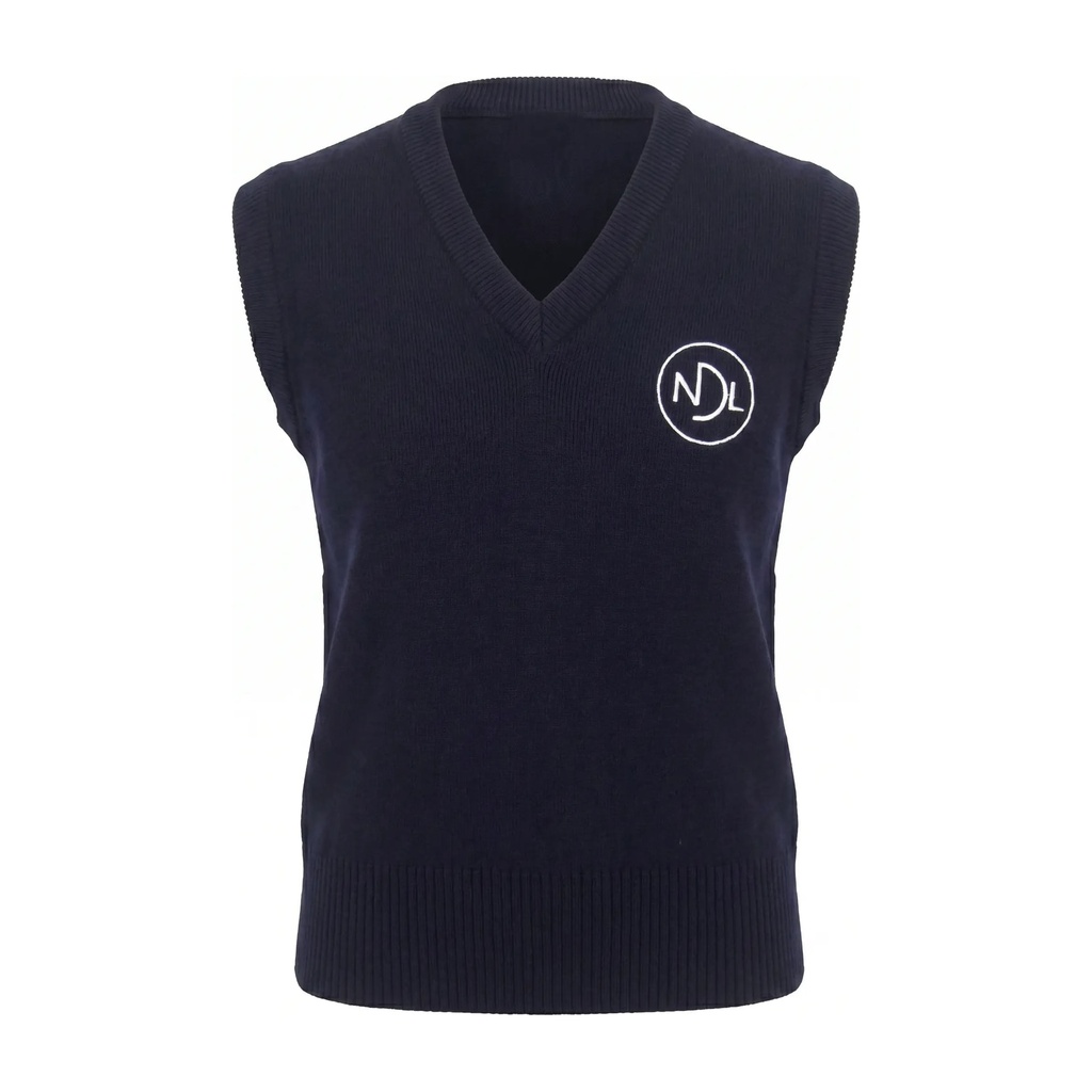 NDL sleeveless cotton V-neck jumper