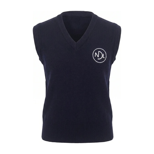 NDL sleeveless cotton V-neck jumper